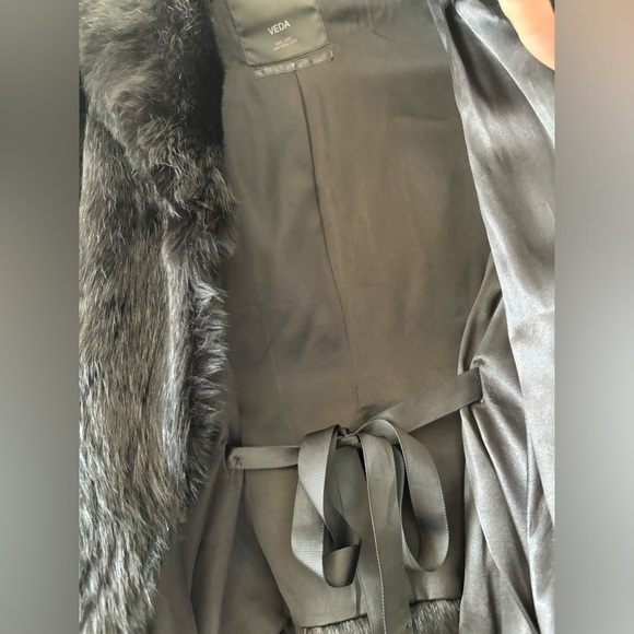 Veda $1850 Rhapsody Black Rabbit Fur Jacket - Picture 6 of 9
